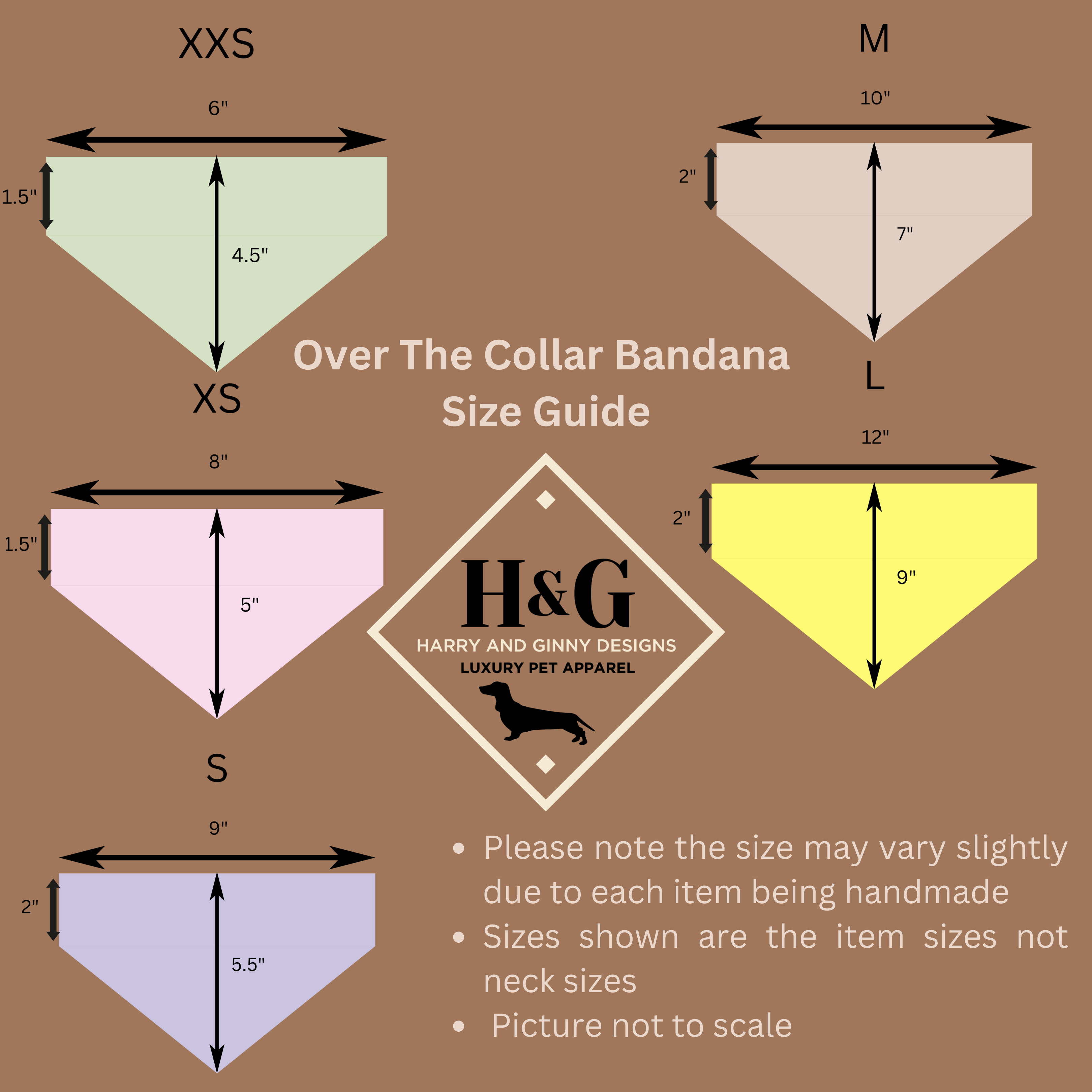 Floral Rabbits Dog Bandana Harry and Ginny Designs