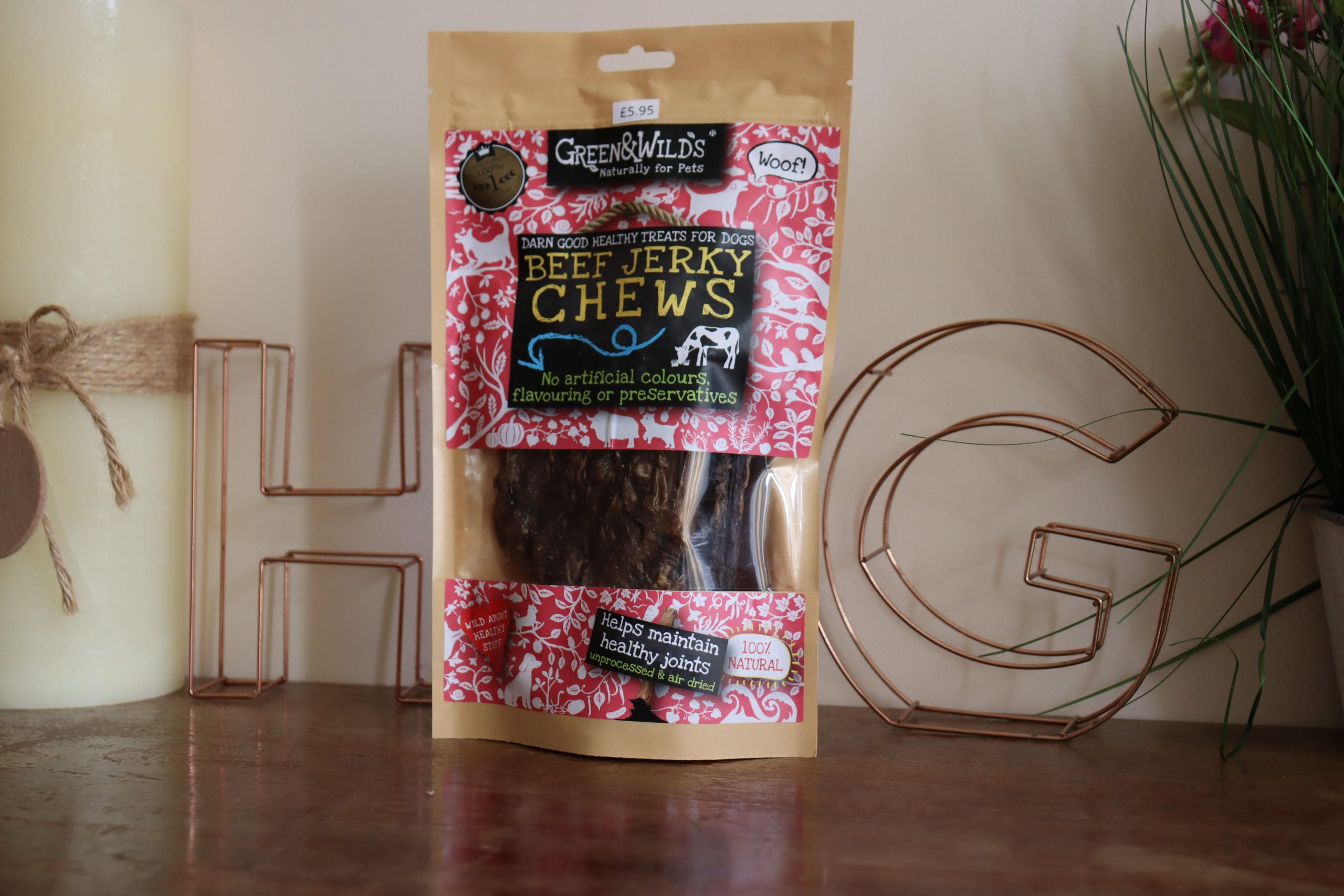 Beef Jerky Chews 100g Green & Wilds Harry and Ginny Designs